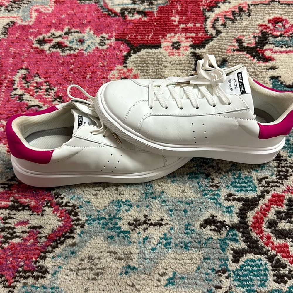 Kenneth Cole Shoes Women’s White/Pink Kam Platform Lace Up Sneaker Women’s 6.5